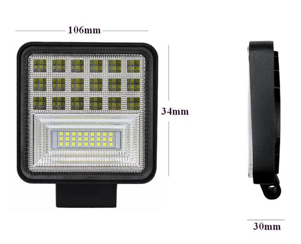 LED køretøjs projektør 84 watt COMBO, Slim 12/24 volt