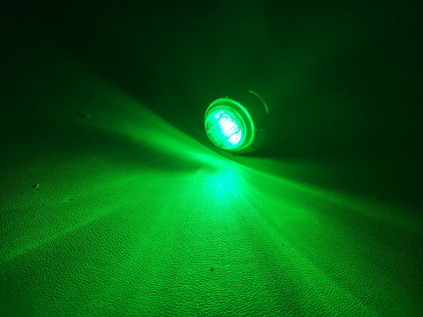 Rund LED markeringslygte, 24v rød, gul, hvid, grøn eller blå