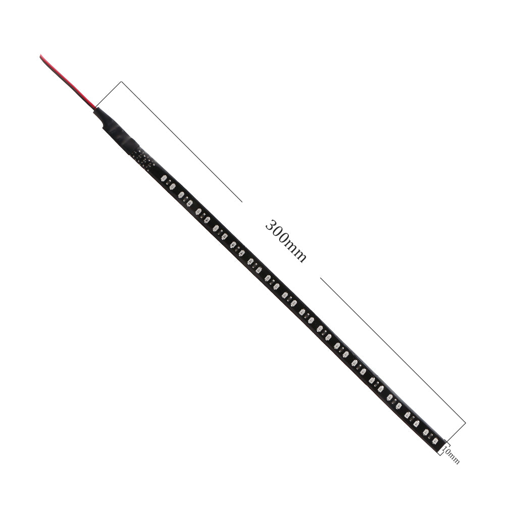 LED flexible strip 30cm med blitz / strobe funktion, vandtæt, 12v.