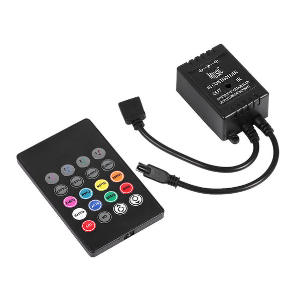 LED MUSIK RGB controller med fjernbetjening 12/24v - 20 knapper