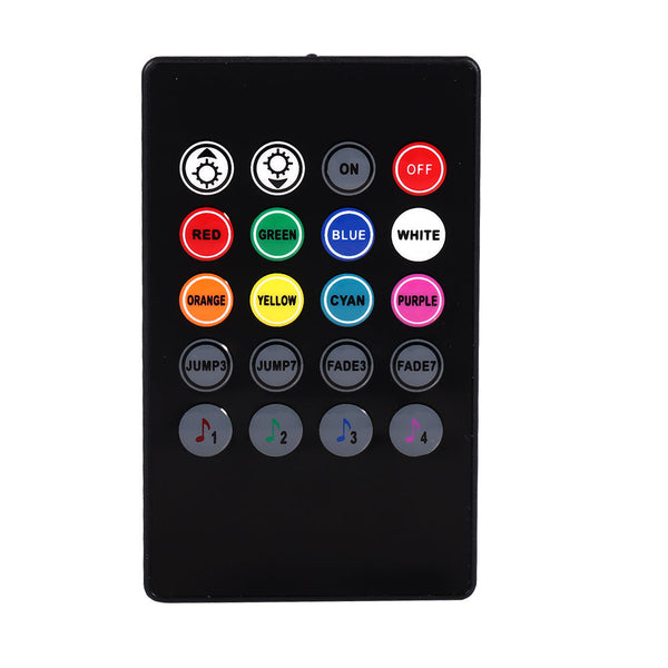 LED MUSIK RGB controller med fjernbetjening 12/24v - 20 knapper