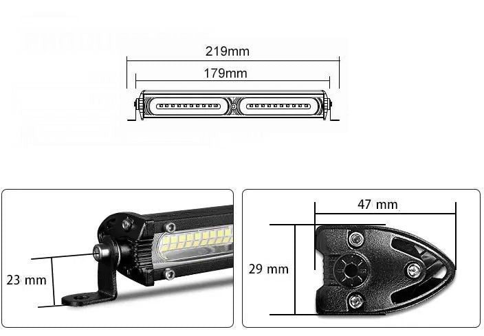 Slim 30 watt mini LED Lys bro / lys bar - FLOOD