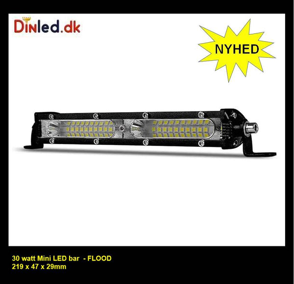 Slim 30 watt mini LED Lys bro / lys bar - FLOOD