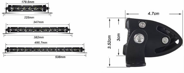 2 Rækkers 6D LED Lys Bro / Lys bar  36 - 72 - 108 watt