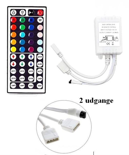 LED controller med fjernbetjening 12v til RGB strips - 44 knapper