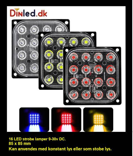 16 LED Blitzblink / strobe blink 12v / 24v