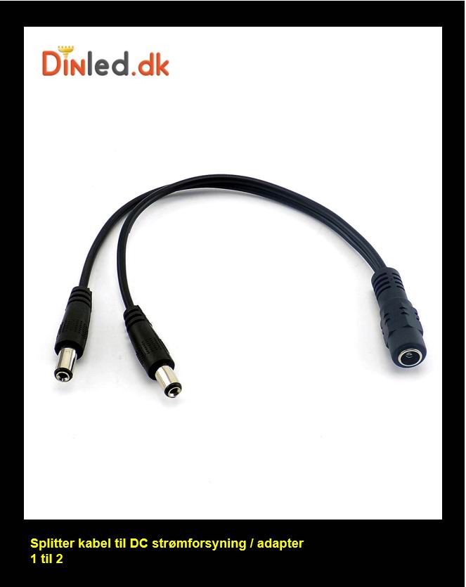 Splitter kabel til DC adapter / strømforsyning