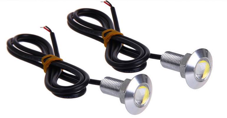 Eagle Eye LED lampe, SUPER slim, Aluminium,12volt, Sæt med 2 stk.