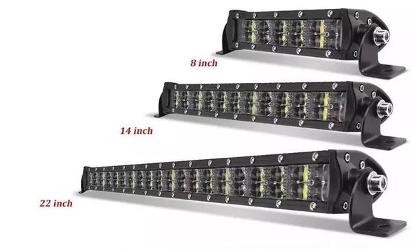 2 Rækkers 6D LED Lys Bro / Lys bar  36 - 72 - 108 watt