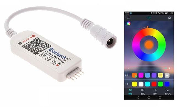 RGBW / RGBWW Bluetooth controller til IOS og ANDROID Mobil telefoner