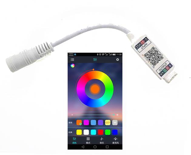 RGB Bluetooth controller til IOS og ANDROID Mobil telefoner