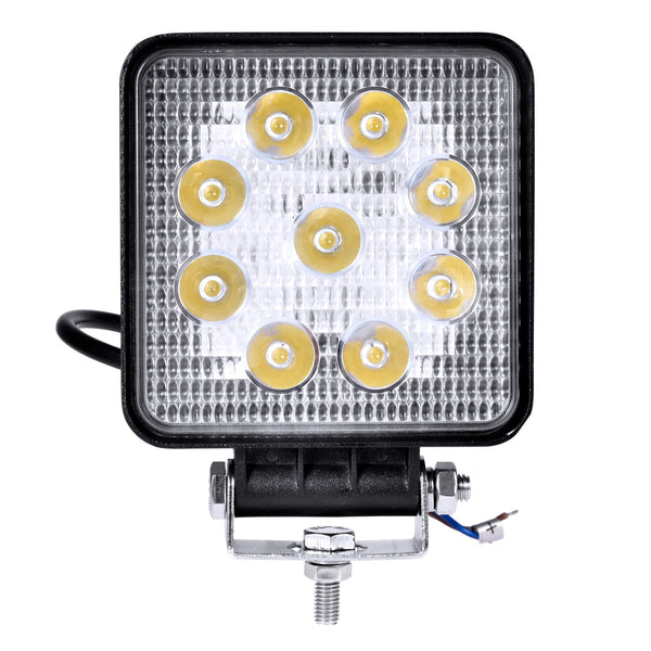 LED køretøjs projektør 27 watt 12/24 volt - Square, SUPER SLIM